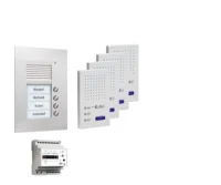 TCS Tür Control Paketlösung Unterputz 4 Wohneinheiten z hörerl Freisprech. PPUF04-EN/02