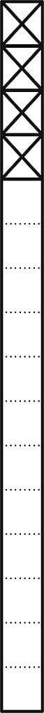 Siedle&Söhne Kommunikations-Stele 1,6m dgr/gli 4Mod KSF 616-4 DG