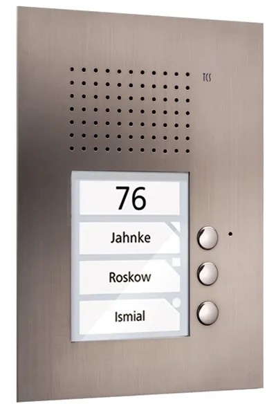 TCS TCS Tür Control Audio Außenstation PUK 3 Tasten 1spaltig Unterputz e PUK03/1-ES