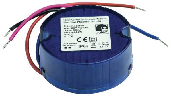 Rutec Rutec 85955 LED Konverter 6-10,8W 600mA dimmbar Phasenabschnitt