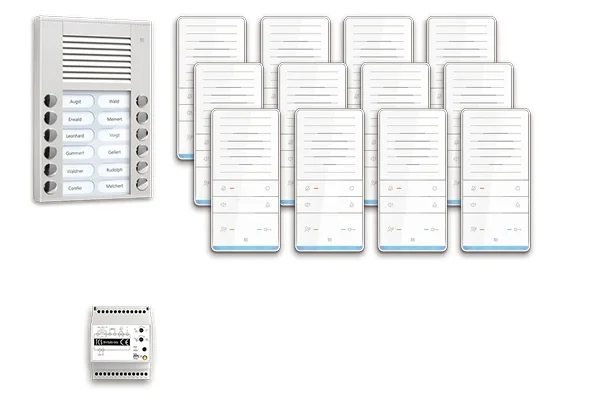 TCS TCS Tür Control audio:pack Aufputz für 12 Wohneinheiten mit Außenstation PES PAAF122/001
