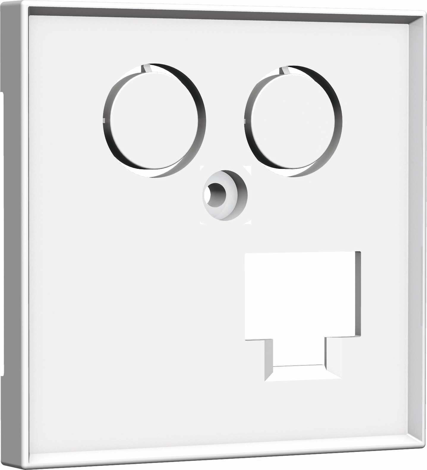 Homeway homeway HW-Z0LRWG55V1 one. TV+LAN 55x55mm Zentralplatte reinweiß