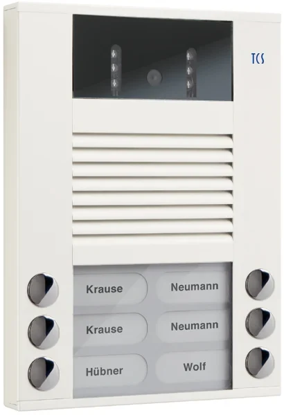 TCS TCS Tür Control Video color Außenstation 6Tast 2reih Aufputz weiß AVE14063-0018