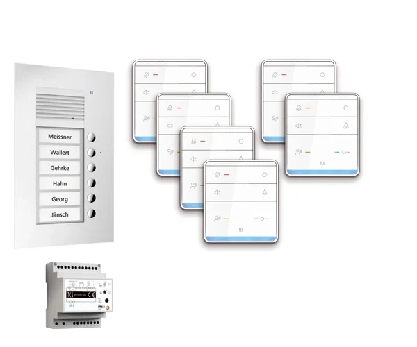 TCS TCS Tür Control pre:pack Audio Unterputz 6 Wohneinheiten mit Außenstation PUK PPUF06-EN/01