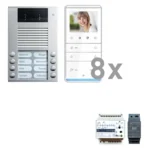 TCS Tür Control Videosprechanlgenset color 8 Tasten Aufputz, Freispr. PVE16080-0010