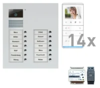 TCS Tür Control Videosprechanlgenset color 14 Tasten Unterputz, Freispr PVU17140-0010