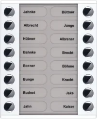 TCS Tür Control Audioaußenstation 2-reihig Erw.16 Tasten Aufputz weiß PET16-WS/04