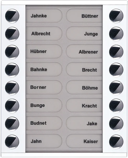 TCS TCS Tür Control Audioaußenstation 2-reihig Erw.16 Tasten Aufputz weiß PET16-WS/04