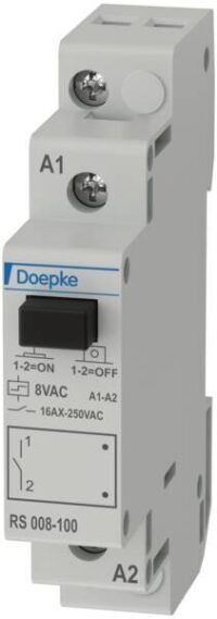 DOEPKE Stromstoßschalter 8VAC 1TE 16A 8V RS 008-100 Reiheneinbaugerät mech Schalt