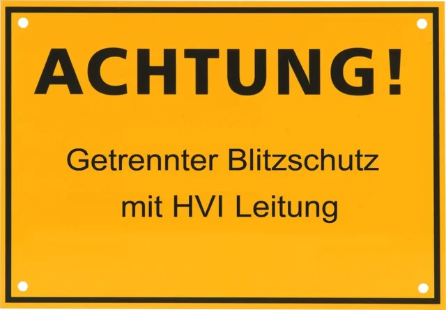 Dehn Dehn Hinweisschild ! Getrennter Blitzs. HWS300X210AGB#480598