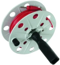 Dehn Drahthaspel K-grau B40mm m.50m Litze rot DHK40BSML075L50MRT