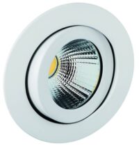 Rutec ALU57341WWD schwenk.,rund, weiss,8W,IP20,3000K LED-Einbaustrahler