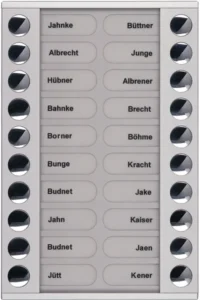 TCS Tür Control Audioaußenstation 2-reihig Erw.20 Tasten silber PET20-EN/04