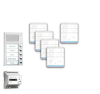TCS Tür Control pre:pack Audio Aufputz 5 Wohneinheiten mit Außenstation PAK PPAF05-EN/01