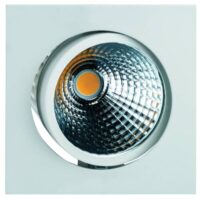 schwenkb. quadr. 500mA 20W IP40 3000K CRI80-weiss GLIN COB LED-Einbaustrahler