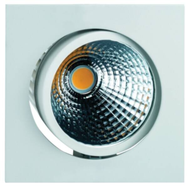 Rutec schwenkb. quadr. 500mA 20W IP40 3000K CRI80-weiss GLIN COB LED-Einbaustrahler