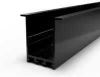 Aluminium-Kragenprofil TKP35/51 Schwarz Tiefes Kragenprofil - 2 Meter PFE707