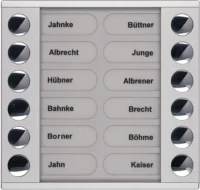 TCS Tür Control Audioaußenstation 2-reihig Erw.12 Tasten silber PET12-EN/04