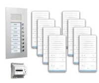 TCS Tür Control audio:pack Unterputz f.8 Wohneinheiten mit Außenstation PUK PAUF081/001