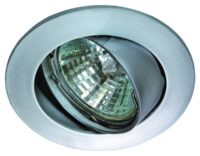 Rutec ALU55359 Alu-Druckguss Einbau- strahler chrommatt schwenkbar f.MR16