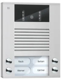 TCS Tür Control Video color Außenstation 4Tast 2reih Aufputz si AVE14043-0010