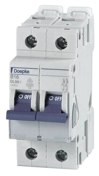 Doepke DOEPKE Leitungsschutzschalter UC B 4A 2-polig DLS 6I B4-2 10KA 400V 2TE 50Hz IP20