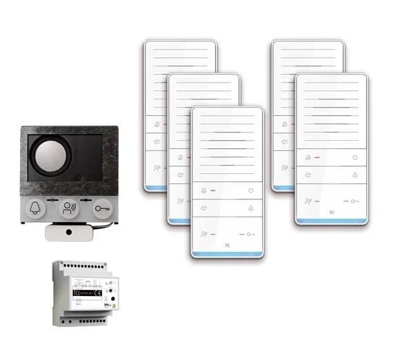 TCS TCS Tür Control audio:pack Einbau für 5 Wohneinheiten mit EB-Lautsprecher PAIF050/002