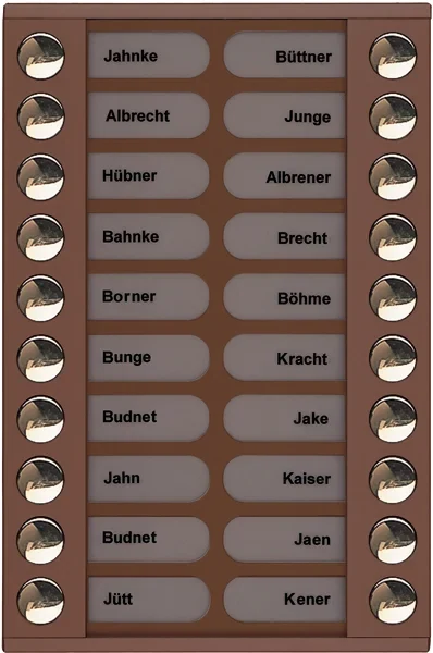 TCS TCS Tür Control Audioaußenstation 2-reihig Erw.20 Tasten bronze PET20-EB/04