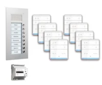 TCS Tür Control pre:pack Audio Unterputz 8 Wohneinheiten mit Außenstation PUK PPUF08-EN/01