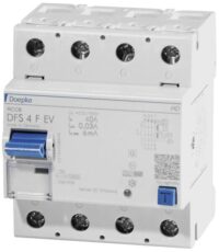 DOEPKE FI-Schutzschalter F 4-polig 400V 40A DFS4 040-4/0,03-F EV HD 0,03A 4TE Reiheneinbaugerät