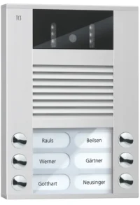 TCS Tür Control Video color Außenstation 6Tast 2reih Aufputz si AVE14063-0010