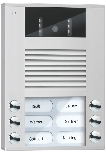 TCS TCS Tür Control Video color Außenstation 6Tast 2reih Aufputz si AVE14063-0010