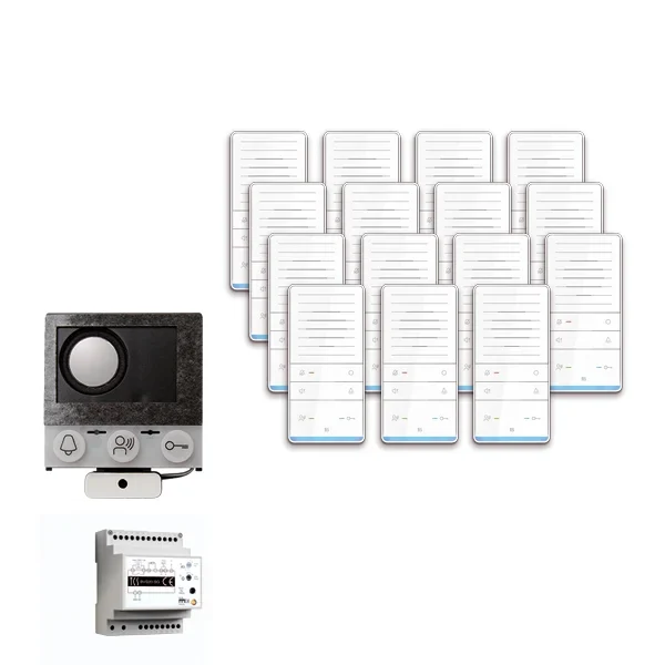 TCS TCS Tür Control audio:pack Einbau für 15 Wohneinheiten mit EB-Lautsprecher PAIF150/002