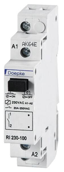 Doepke DOEPKE Installationsrelais 1TE mech Reiheneinbaugerät RI 230-100 1S 230V/AC 20A 207-253V AC