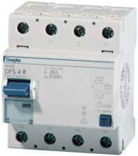 DOEPKE FI-Schutzschalter A 4-polig 400V 40A DFS4 040-4/0,03-A R 0,03A 4TE Reiheneinbaugerät 10kA
