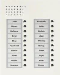 TCS Tür Control Audio Außenstation PUK 20 Tasten 2-spaltig Unterputz PUK20/2-WS