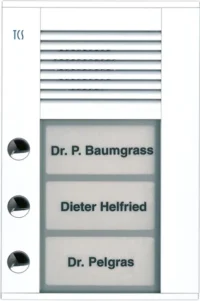 TCS Tür Control Audioaußenstation1-reihig 3 Tasten Aufputz weiß PDS03-WS/04