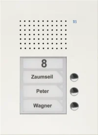 TCS Tür Control Audio Außenstation PUK 3 Tasten 1spaltig Unterputz w PUK03/1-WS
