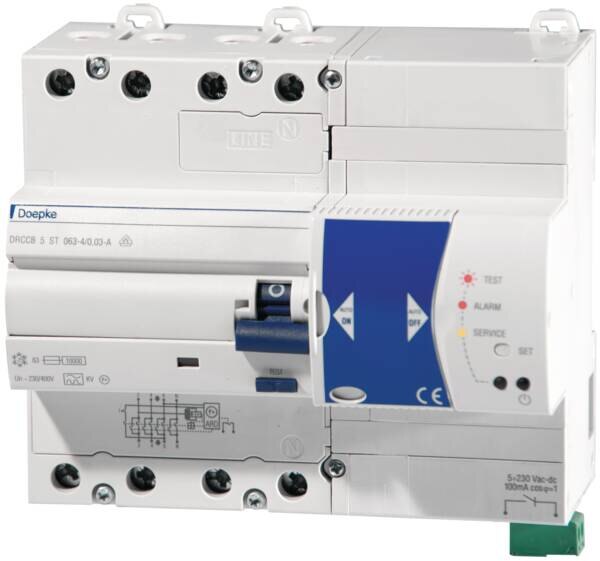 Doepke DOEPKE FI-Schutz mit Zusatz 4-polig 440V 40A DRCCB 5 ST 040-4/0,3-A 0,3A Reiheneinbaugerät A 7TE