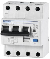 DOEPKE FI/LS-Schutzschalter C40 4-polig 0,03A DRCBO 4 C40/0,03/3N-A A 6kA 4TE 3-polig 400V