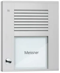 TCS Tür Control Audioaußenstation1-reihig 1 Taste Aufputz silber PDS01-EN/04