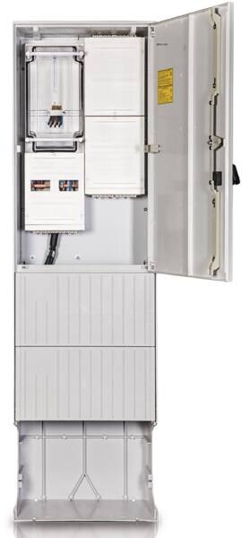 F-Tronic F-Tronic Zähleranschlusssäule 1Z 2Feld ZSA202-2-ZK-APZ-HG 3-stöckig IP65 SS_5p