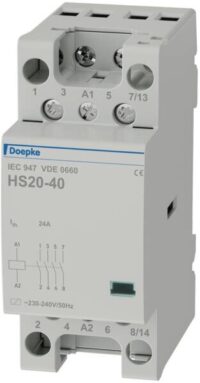 DOEPKE Installationsschütz 24A 230V/AC HS 2-230AC/24-40 440V/AC 4S 1500W/AGL