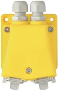 ABL Anschlussdose Cat6 APmont 2xRJ45 ge DG-RJ45 Kanaleinb RAL1016 unten
