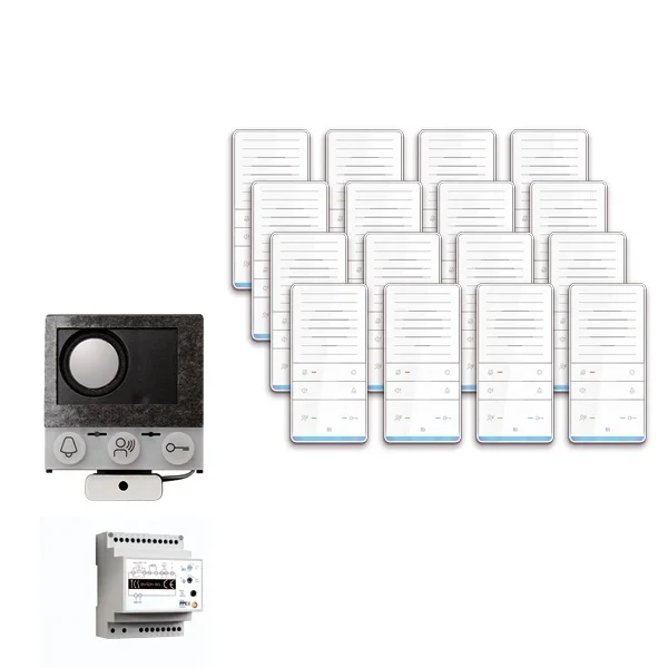 TCS TCS Tür Control audio:pack Einbau für 16 Wohneinheiten mit EB-Lautsprecher PAIF160/002