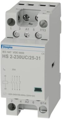 DOEPKE Installationsschütz 25A 230V/UC HS 2-230UC/25-31 400V/AC 3S 1Ö 2TE