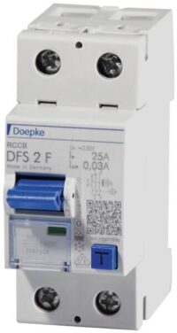 DOEPKE FI-Schutzschalter F 2-polig 253V 25A DFS2 025-2/0,03-F 0,03A 2TE Reiheneinbaugerät 10kA