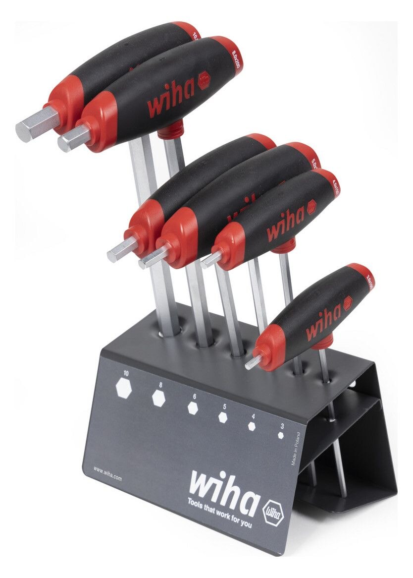 Wiha 45621 Stiftschlüssel mit Quergriff Set ComfortGrip6kant 7-tlg m 45621