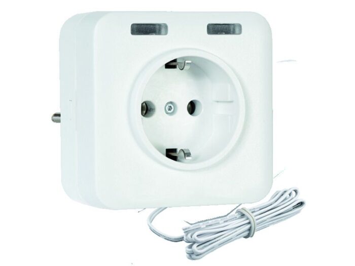 ELDAT RCP23EK5001A01-K Steckdosen-Empf. Easywave 230V 1xImpulsausg.D/A/NL/S/N ws – Bild 1