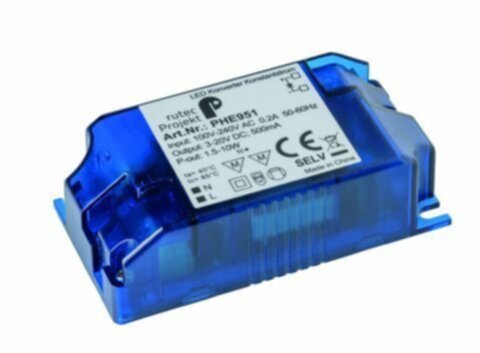 Rutec LED Konverter 500mA 9,3W Kontstantstrom Konverter PHE951